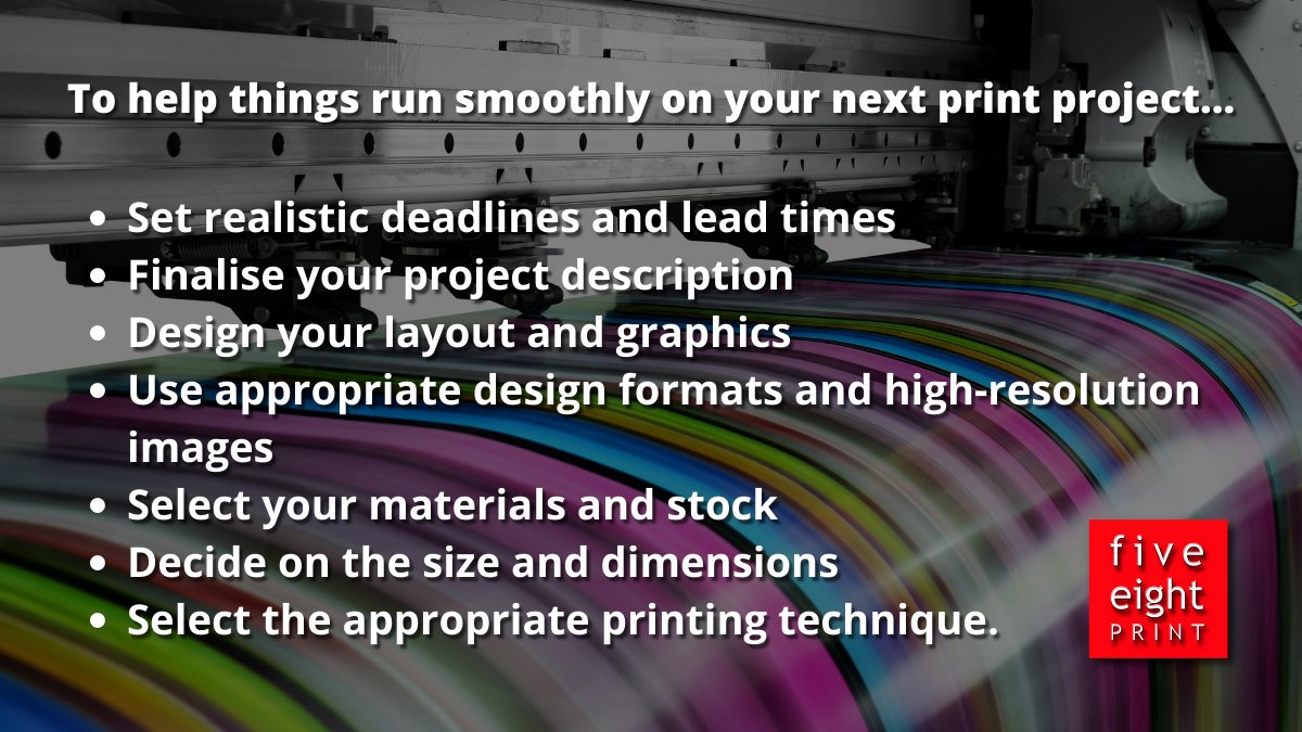 fiveeightprint's tweet photo. 🖨️ #TuesdayTips - When working with a #digital #printingcompany on your next #printrun, here are some #TopTips on what you can do to help things run a little more smoothly:
We can help you with all of your printing needs and requirements: https://t.co/rwgXUdSK1w
#FiveEightPrint https://t.co/2VhVwk7kPQ