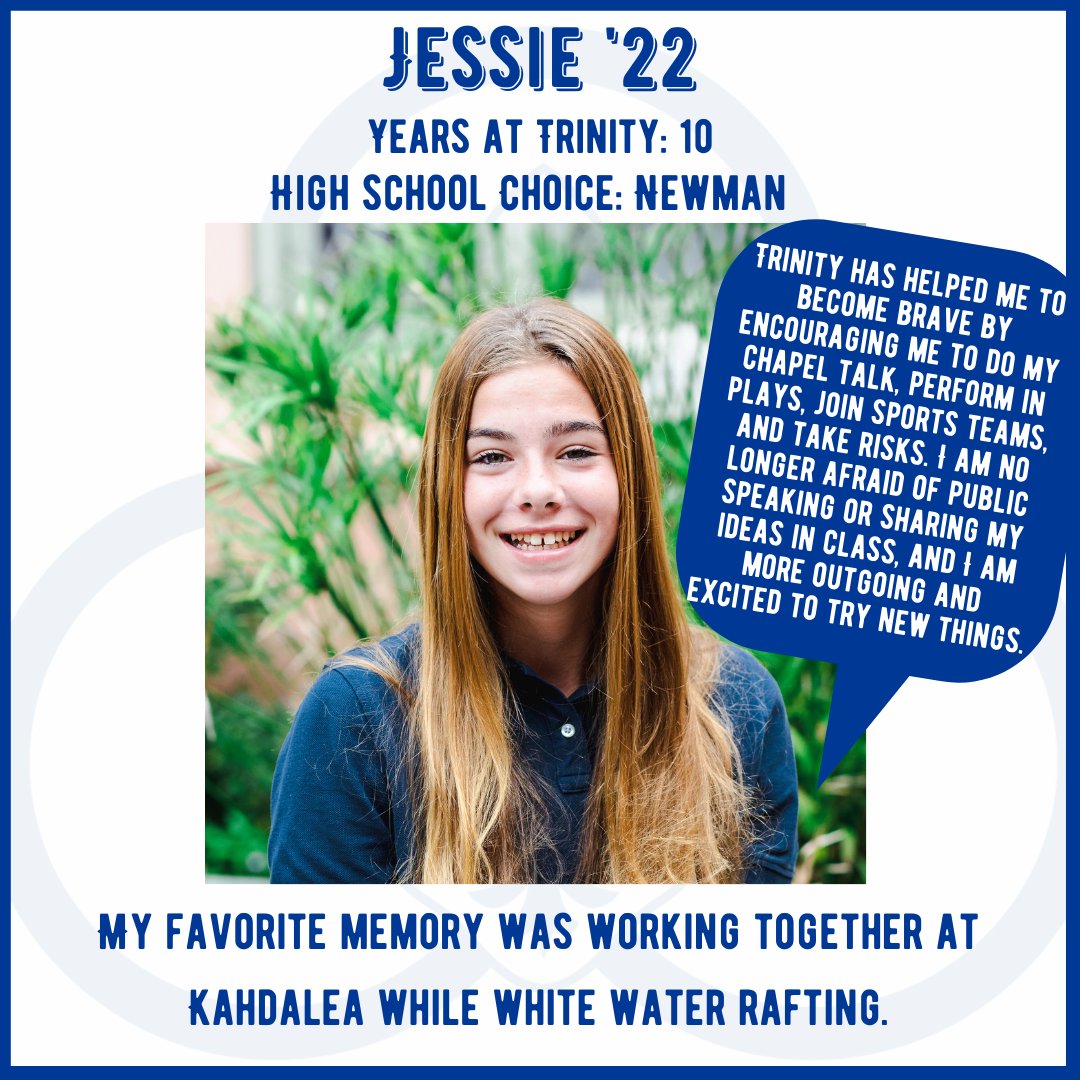 The Tuesday Spotlight is on Jesse! #trinitynola#classof2022