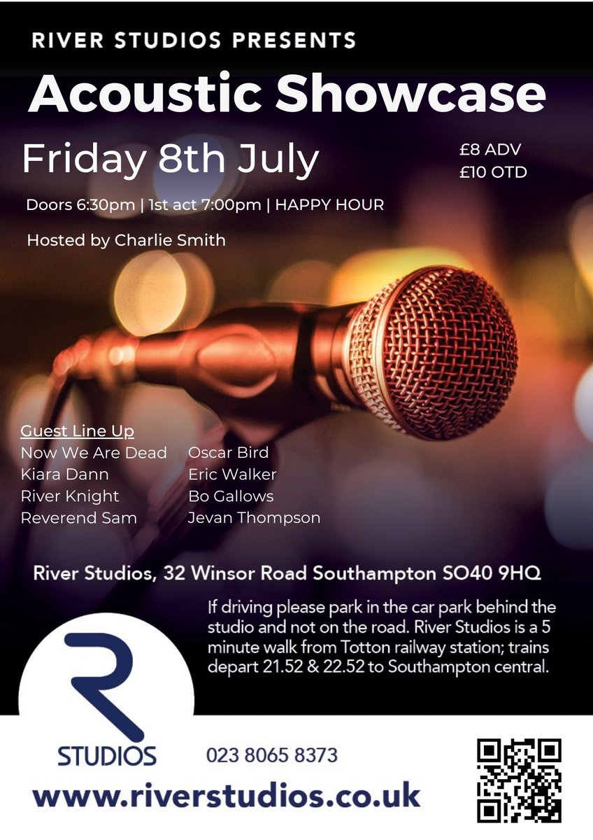 RiverKnight2018's tweet photo. This coming up...
Got this coming up...
https://t.co/VMspzzB14Y
#acousticmusic #acoustic #riverstudios #riverknight #southamptonmusic #Southampton 
@RiverStudios @CharlieSmithMus https://t.co/O5MkL9f3oR