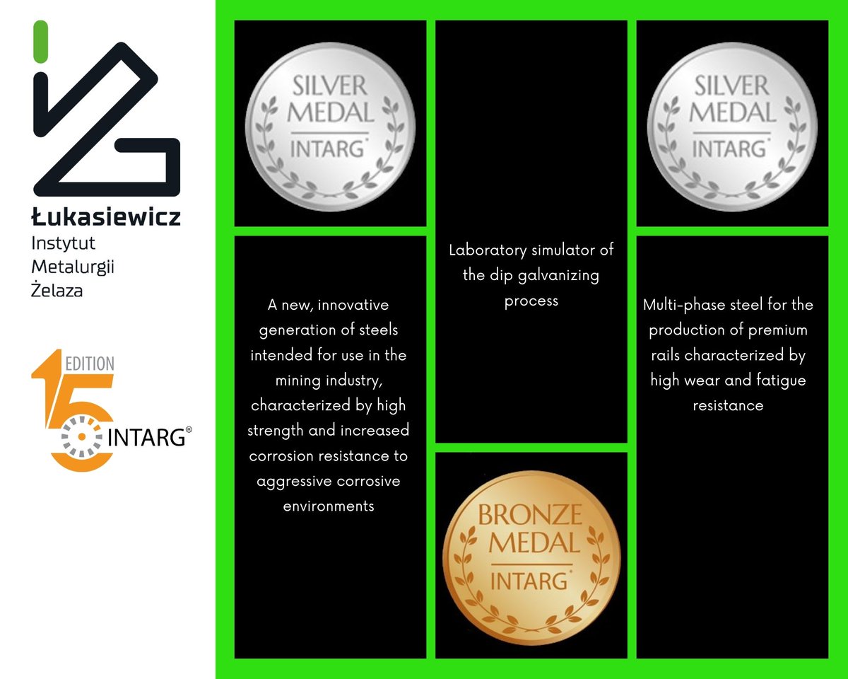 LukasiewiczGIT's tweet photo. Innowacyjne rozwiązania naukowców z @IMZGliwice zdobyły dwa srebrne 🥈 oraz brązowy 🥉 w trakcie XV Międzynarodowych Targów Wynalazków i Innowacji #INTARG 2022. #Naukowcom gratulujemy i życzymy kolejnych sukcesów!
Więcej 👇
https://t.co/D7aIXPCszP
#Łukasiewicz na #medal https://t.co/UqbQYptjsv