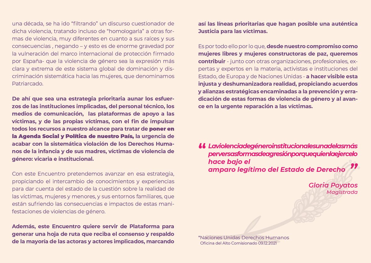 encuentrovvvi's tweet image. #Encuentrovvvi #Programavvvi
I ENCUENTRO ESTATAL VIOLENCIA VICARIA Y VIOLENCIA DE GÉNERO INSTITUCIONAL
🗓 20 y 21 de mayo 
📍 Palacio de Congresos de #Mérida #Extremadura

@Left_EU @calalafondo @DiputacionCC @ayto_merida @DipdeBadajoz @Junta_Ex @InstMujeres @ImexJuntaEx