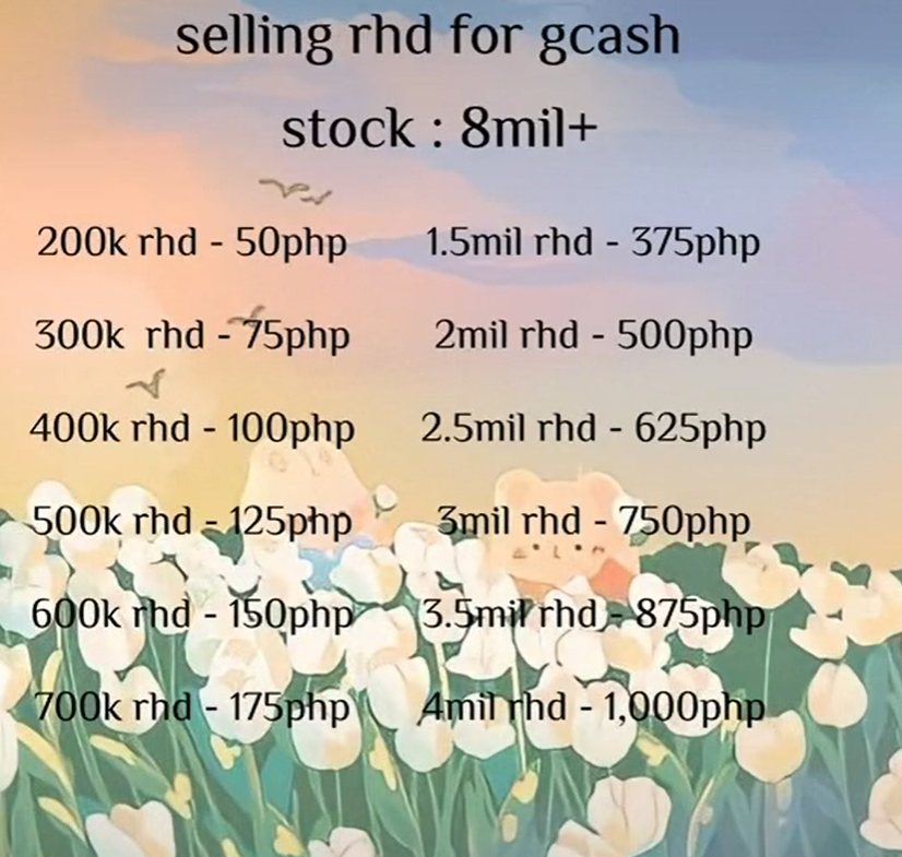 vilacsx's tweet photo. SELLING RHD FOR GCASH  
 1 : 4 ratio !
 DM me or sxnsanriiokuromi#4911 on discord!! <88 https://t.co/TvwNlfiG1p