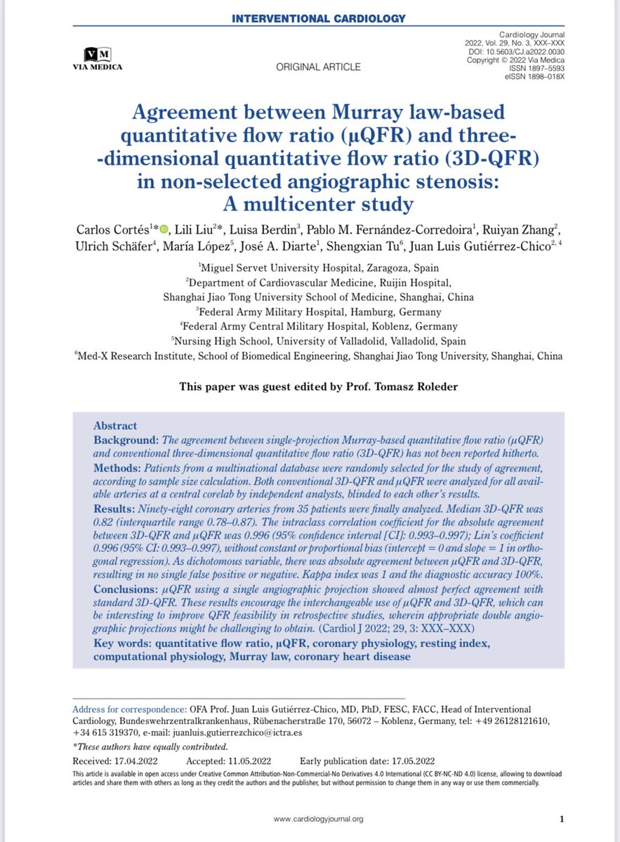 Carlos_Cortes_V's tweet photo. It is a pleasure to have shared our work about uQFR @PulseMedTech in #EuroPCR and with simultaneous publication in @CardiologyJour1. https://t.co/vv9RYkxcgM.
@JuanLuisGutChic @ja_diarte @PCRonline https://t.co/HSEEDvfXME