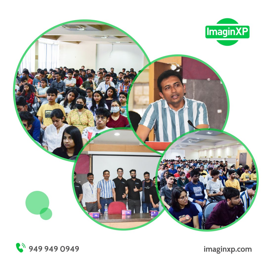 imaginXP's tweet photo. Mr. Nitesh Rohatgi (Co-Founder ImaginXP) delivered an inspiring speech on the topic 'Importance of Entrepreneurship and Benefits of an E-Cell' at 'Atmosfair' an event organized by Bharati Vidyapeeth Pune on 14th May 2022.
#imaginxp #bharatividyapeethuniversity #Atmosfair #Pune https://t.co/qYqjMPwzuo