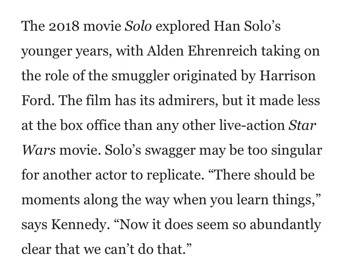 DawnNute's tweet photo. Also this basically-confirmation that Solo is what convinced them to go the DeepFake route over recasting, which makes me want to scream a bit https://t.co/ARi3a3iYY9