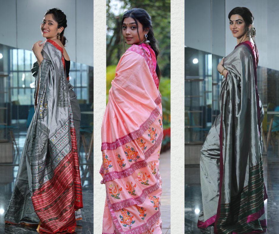 ShephaleeHouse's tweet photo. Shephalee designer house presents magnificent pure silk fabric along with the enchanted minute detailed handcrafted works, Shephalee exclusive sarees are a product to stun everyone who sees them.
.
#Shephalee #ourfabricourpride #sixyardsofgrace #sareefashion #handcraftedsaree https://t.co/xlZK4zljdN