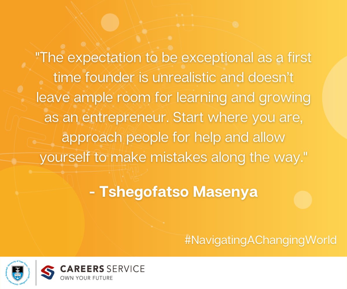 UCTCareers's tweet photo. Tshegofatso Masenya, 2021 @EDHEStudents Student Entrepreneur of the Year and founder of @GoShareSA, shares her advice for students and graduates wanting to start a business on page 84 of Your 2022 Career Guide - https://t.co/vRLjpaP4tf https://t.co/3D8p8aadTZ