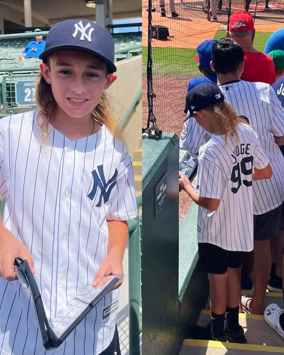 In March, 11-year-old Elyjah Blankenberg lost his precious autograph book—including his favorite player’s signature—at a Yankees spring training game.

This is the story of how a missing binder and a tidal wave of kindness changed a shy kid's life forever 🧵 1/11