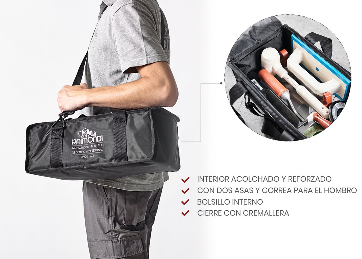 RaimondiSpain's tweet photo. 👜🛠️ Un imprescindible para guardar tus herramientas y llevarlas contigo cómodamente:
La bolsa de herramientas de Raimondi es práctica, ligera y muy resistente.
Compra online👉🛒https://t.co/ksBD6Gq9hR

#raimondispain #alicatador #construccion #herramientas #soyfandelalicatado https://t.co/pZktLeZ040