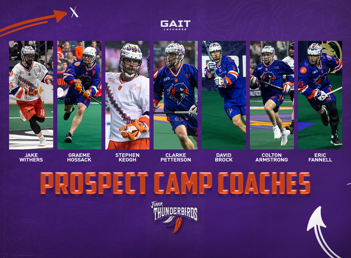 Our Junior Thunderbirds Prospect Camp is quickly approaching!

Don't miss out on the chance to learn from the pros and highlight your skills for a chance to make our #JrNLL Tournament team

INFO: bit.ly/3G0oAdS
