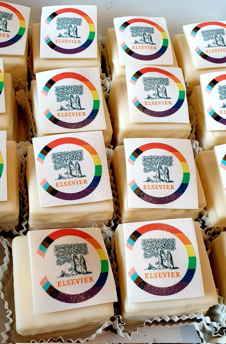 ShebaAJ's tweet photo. Raising money for Ukraine today with petit fours in the building in observation of #IDAHOBIT2022

@COCNederland @ElsevierConnect @GinaWalker71 https://t.co/thBHBN6qRv