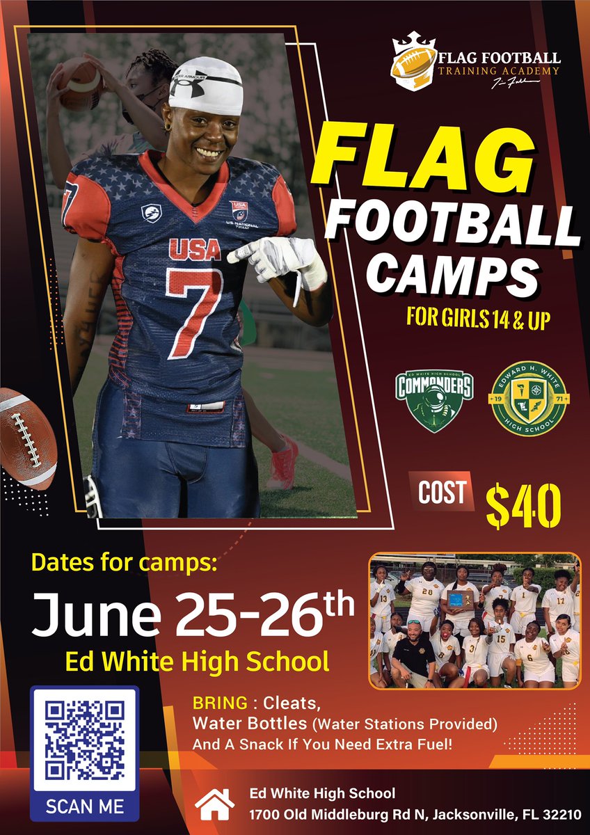 CoachTFuller's tweet photo. The Flag Football Training Academy has partnered with local area high schools to bring camps all over Georgia and bordering states.
Register here: https://t.co/VTZM1PIzkp
#WestlakeHS #SouthAtlantaHS #WhitewaterHS #EdWhiteHS https://t.co/6frOb5N0q2