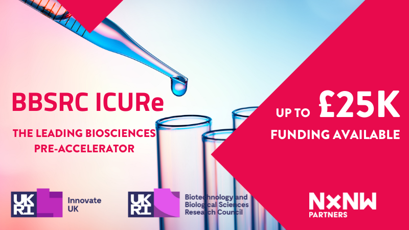 BBSRC's tweet image. Has your bioscience research led to a business idea? Test its market potential and secure up to £25,000 with the ICURe pre-accelerator programme.
Open to researchers, technicians & PhD students
Apply to secure your spot by 30 May: orlo.uk/83IIB
@NxNWpartners @innovateuk
