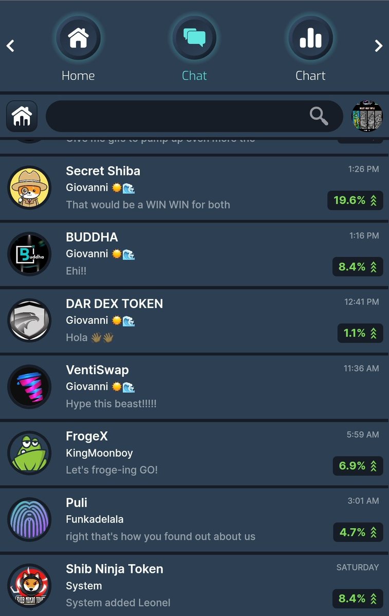 Ehi <a href="/Coinmerge/">CoinMerge.io</a>.
This is very cool, all the projects I follow are green!!

<a href="/Secret_Shiba/">Sekret</a> <a href="/VentiSwap_/">VentiSwap</a> @Bigbuddhaonline <a href="/FrogeFi/">Froge ™ Finance Official</a> <a href="/DAR_LLC203/">DAR</a> @Puli_Token <a href="/RealShibNinja/">SHIB Ninja.snt ™ 🥷🐺</a> ...

Market is ❤, but I see all 
💚💚💚💚💚💚💚💚💚
In my personal <a href="/coinmerge/">CoinMerge.io</a> market!

Coinmerge.io