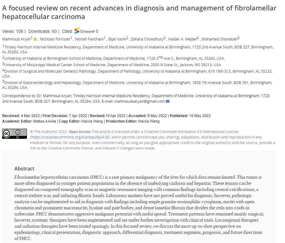 HepatomaRes's tweet photo. #FHCC #HCC #livertwitter #MedTwitter #GITwitter #HCCTwitter #meded
📢Glad to share an article on "A focused review on recent advances in diagnosis and management of fibrolamellar hepatocellular carcinoma" from Dr. Mahmoud Aryan's team.
🔗PDF version: https://t.co/cKFXxhDT5n https://t.co/ca4yD9jpEw