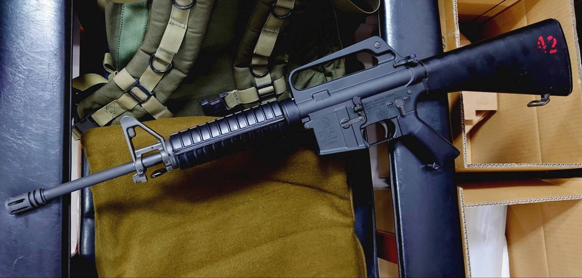 doingarts1's tweet photo. m651 is a dark horse of the AR family. Very few is known in public, but it is one of a sought out collection.
#m651 #ar15 #gbb #airsoft #m16carbine #m16a1 https://t.co/5z9elB9OQz