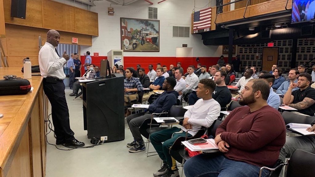 joinFDNY's tweet photo. #Firefighter Exam #7001 Candidates participated in our first #CPATTraining/#FFCMP Information Session at “The Rock” yesterday. Check out more scenes at https://t.co/qZ9yp41VMT. #FDNYFit https://t.co/NPhwnWPeuV