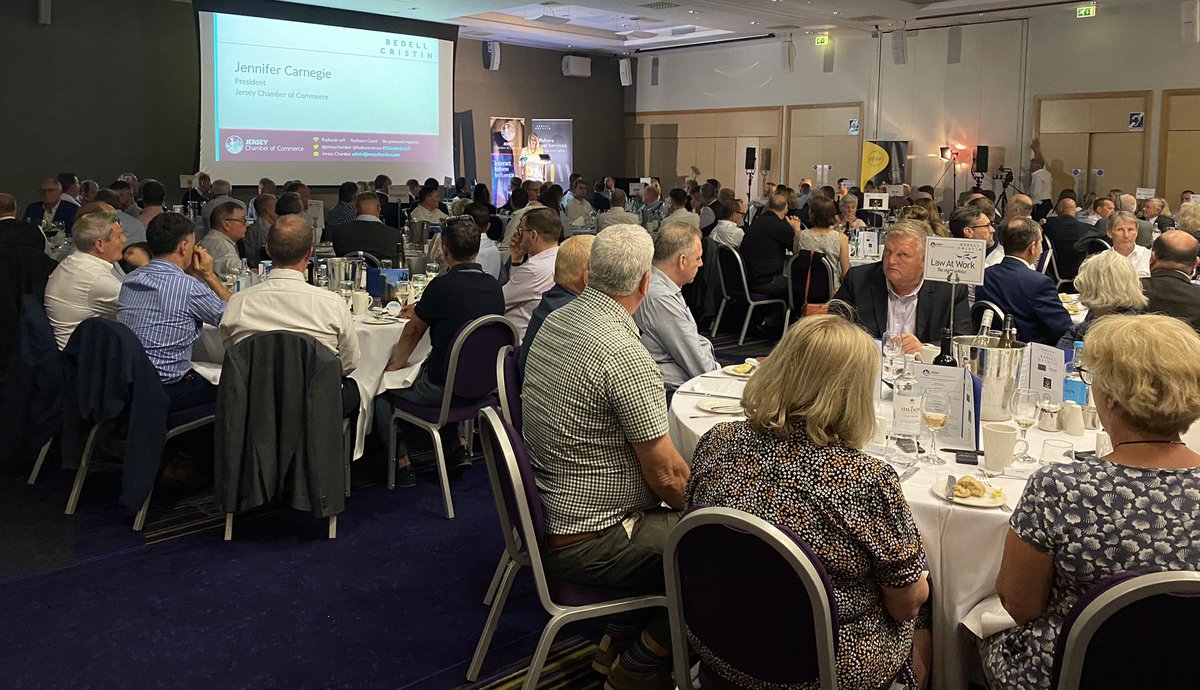 Delighted to welcome all of our guests to the sold out May #chamberlunch <a href="/RadissonJersey/">Radisson Blu Jersey</a> kindly sponsored by <a href="/BedellCristin/">Bedell Cristin</a>. Eagerly awaiting the post lunch speech from General Sir Peter Wall on the implications of the Ukraine war. 

#lunchandlearn #networking #jersey #business