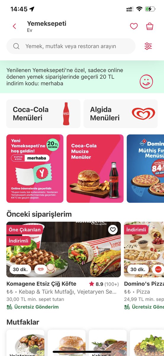 Web sitesinden sonra uygulamaninda icinden gecilmis. Helal olsun. 4/5 tane sacma sapan restaurant gorebiliyorum digerleri yok. Tum restaurantlara nerden ulasiyorum? Naptiniz dev ekibinde truva falan mi var? <a href="/yemeksepeti/">Yemeksepeti</a>