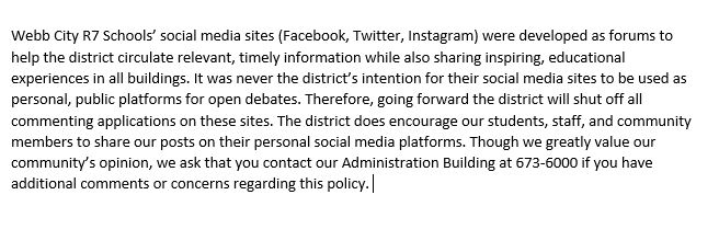 Webb City Middle School tweet media