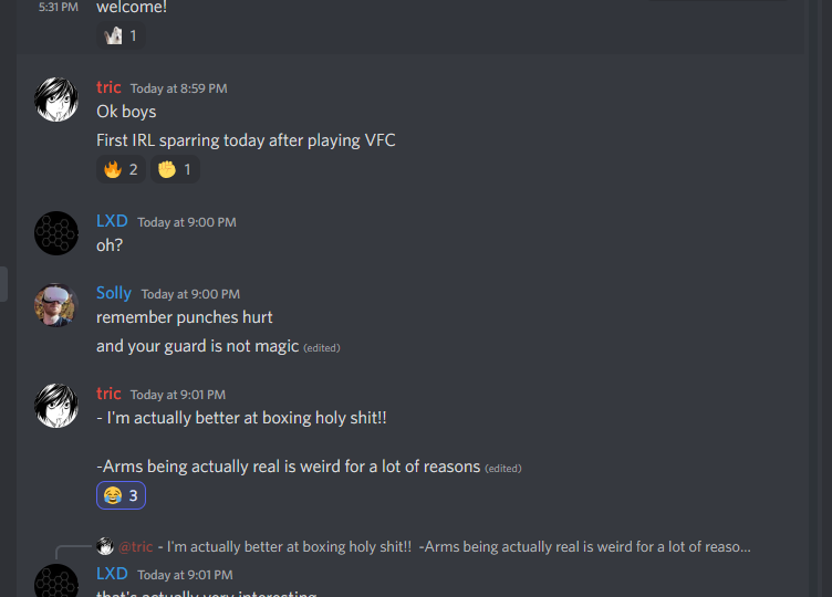 vfcgame's tweet image. So, today one of our VFC fighters did a real-life spar and found out his boxing skills improved lol.

Always thought VR is the best shadow boxing!

#vrfighting #vrtrainning #vrfitness #vr #vrboxing #boxing #sparring