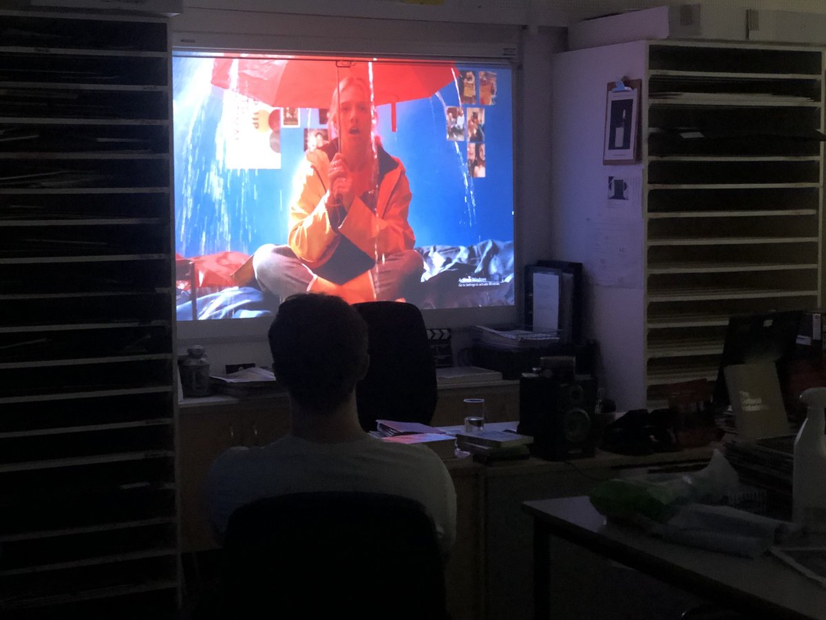HautlieuC's tweet photo. Watching the on-line ⁦@13thparish⁩ Film Festival with my A level media class - discussing the nature of film festivals and key texts including work by our old students ⁦@ainedalyactor⁩ and ⁦@JordanCoxTV⁩ 🙌 - amazing!! https://t.co/QEta7mPljD