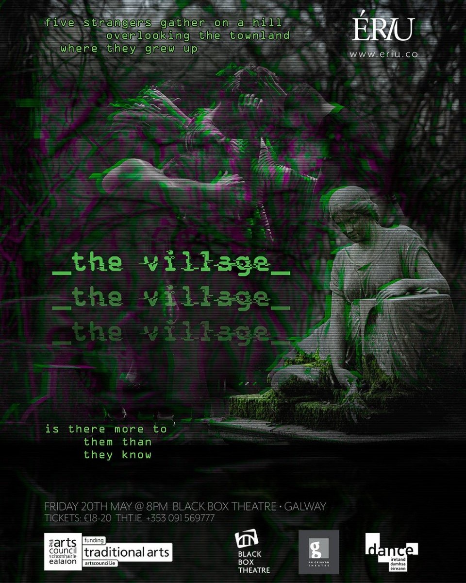 IWorldAcademy's tweet photo. We are looking forward to 'The Village' by Ériu premiering at the Black Box Theatre Galway on 20th May. This new work, choreographed by the Course Director of our BA Irish Dance course, Dr. @BdeGallai, features Irish World Academy staff tutors and alumni. 
@UL @ResearchArtsUL https://t.co/nubNYXZc8P