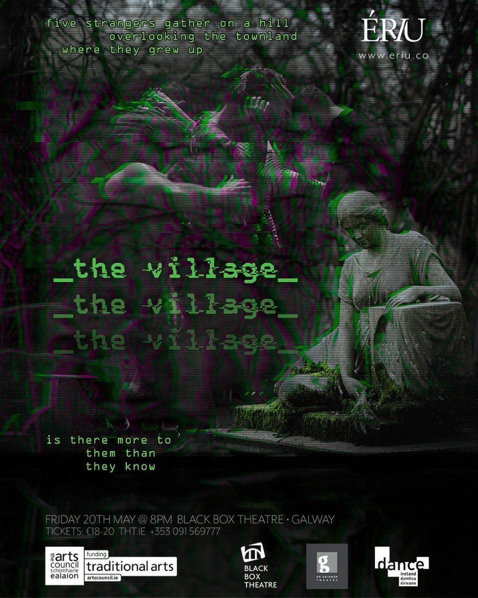 We are looking forward to 'The Village' by Ériu premiering at the Black Box Theatre Galway on 20th May. This new work, choreographed by the Course Director of our BA Irish Dance course, Dr. @BdeGallai, features Irish World Academy staff tutors and alumni. @UL @ResearchArtsUL