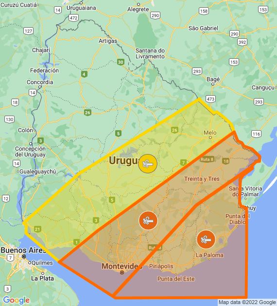 AltaFachaUy's tweet photo. Inmet de Brasil tienen alerta roja y naranja hasta las 10am de mañana 18 de mayo. 
Inumet de Uruguay tiene alerta naranja y amarilla hasta las 18:30 de hoy. 

Cómo sea. La cosa va en serio.
Sobre todo para el Este.
#CiclonExtratropical que se llama #Jakecan https://t.co/FrcR7tKonx