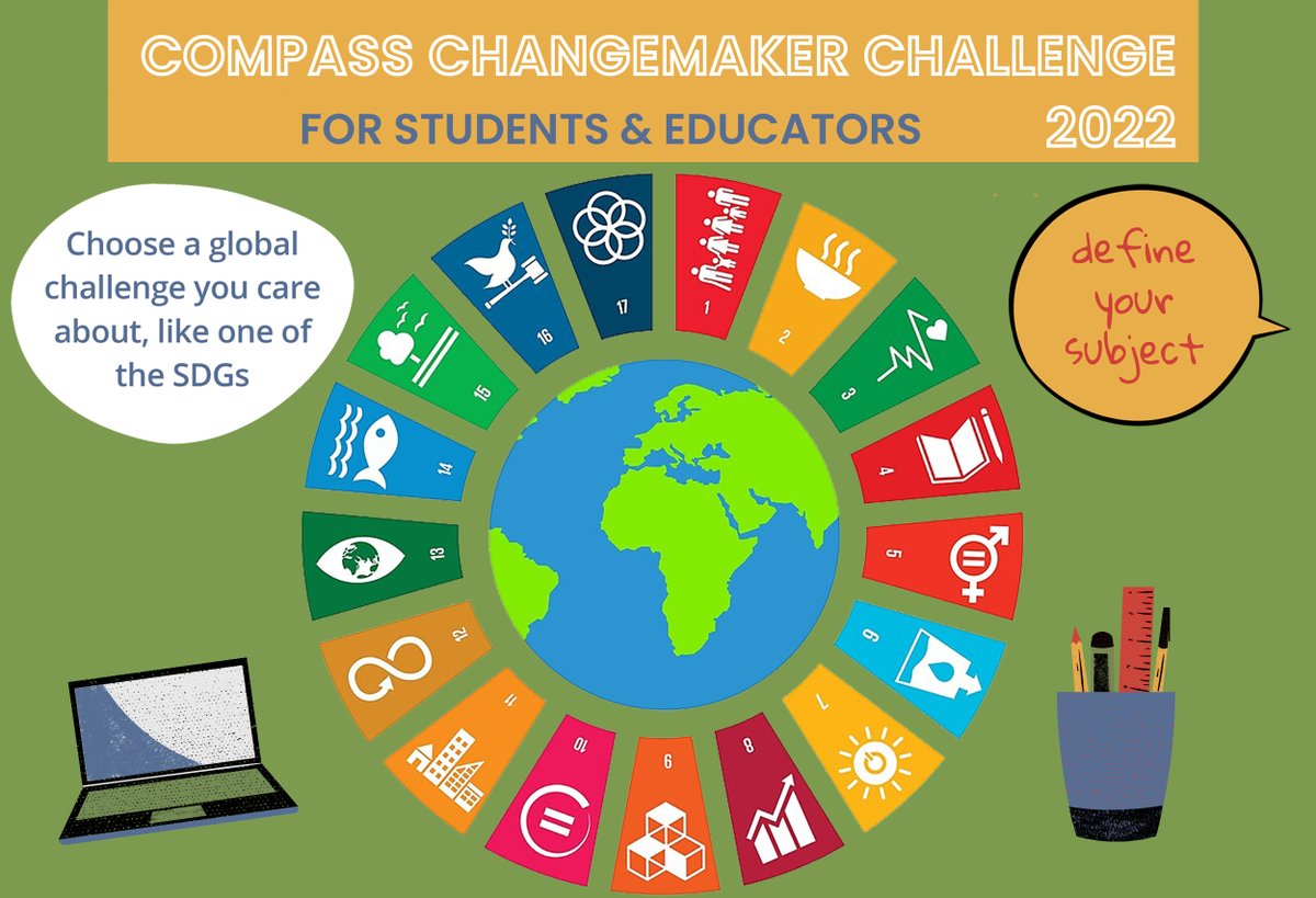 Compass_Ed's tweet photo. - SUBMISSION OPEN -
Educator & students are invited to create an educational video that informs the public about a global issue of their choice & inspires others to take action. Grand Prize: USD $500 scholarship!
Info: https://t.co/PZXBksNAuF
#CompassChangemakerChallenge https://t.co/73sW7guJuA