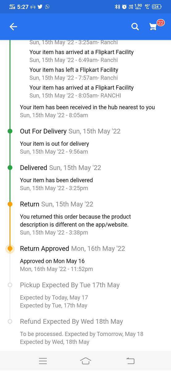 dhananjaynews's tweet photo. @flipkartsupport @Flipkart as par you msg.. आपका एजेंट फोन करता है कि 4:00 बजे आएंगे और पैकेट रिटर्न ले जाएंगे मैं उनका वेट करता हूं और मैसेज आता है जो नीच नीचे दिया हुआ है ,कस्टमर को तंग ना करें #फ्लिपकार्ट #fourd गिरी अपने पास ही रखें https://t.co/BDUtbsd1DY