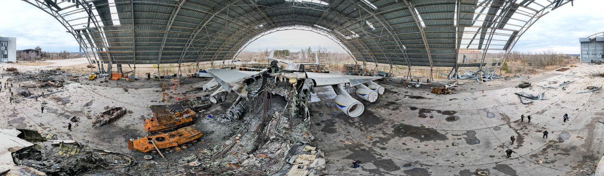 Nrg8000's tweet photo. Incredible 360-degree panoramas showing the destruction of Russia's war around Kyiv have been produced by Kyiv's Tourism department, which has created the Virtual Museum of War Memory. Here are photos from Hostomel Airport, Bucha and Irpin. See more here https://t.co/1OGQeRLwbs https://t.co/kpYf4laOoT