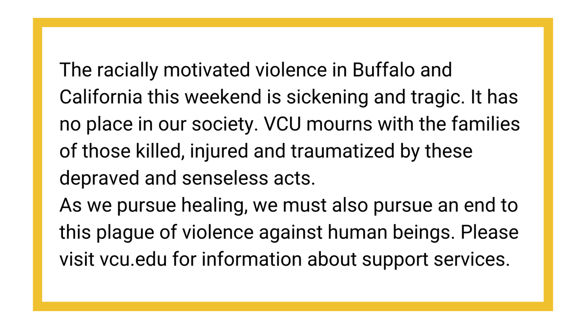 Please visit vcu.edu for information about support services.