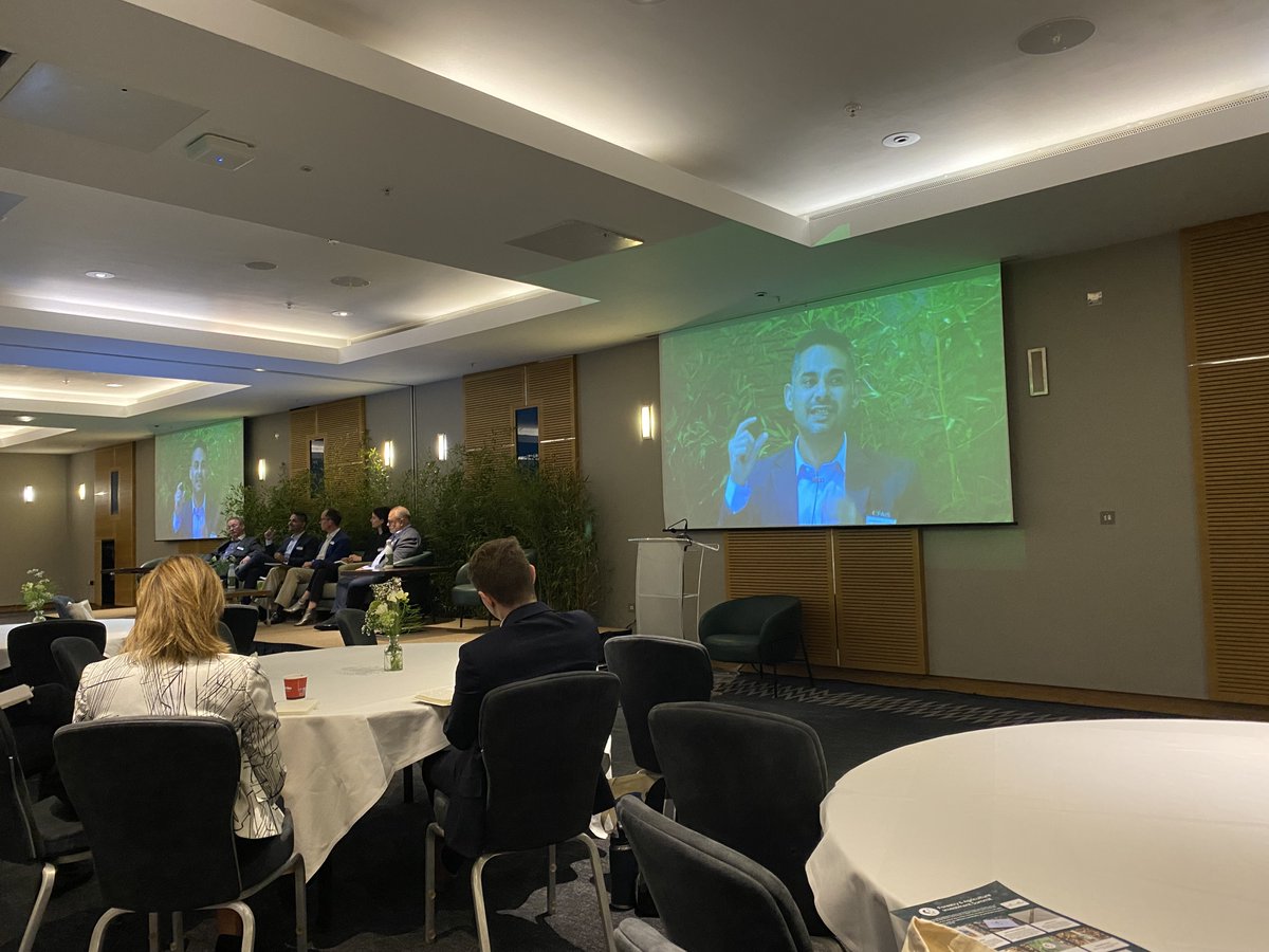 GeotreeEM's tweet photo. Another exciting panel at the F&amp;A summit with representatives from @Proparco, @vnvadvisory, Impact Innovation Institute and Acacia Sustainable Business Advisors. “If you’re just focusing on carbon you’re not building a robust project” @sandeepvnv https://t.co/p0li1rftvo