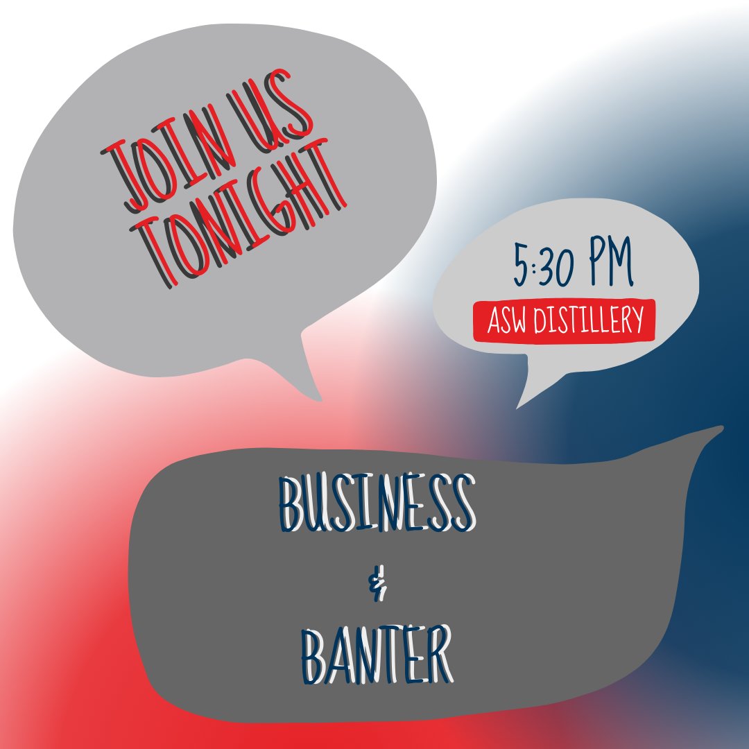 Have you heard? 
The #TalkOfTheTown is tonight's #BusinessAndBanter at <a href="/ASWDistillery/">ASW Distillery</a>! 

We hope to see you there! Please register in advance: babcga.org/event-4822816