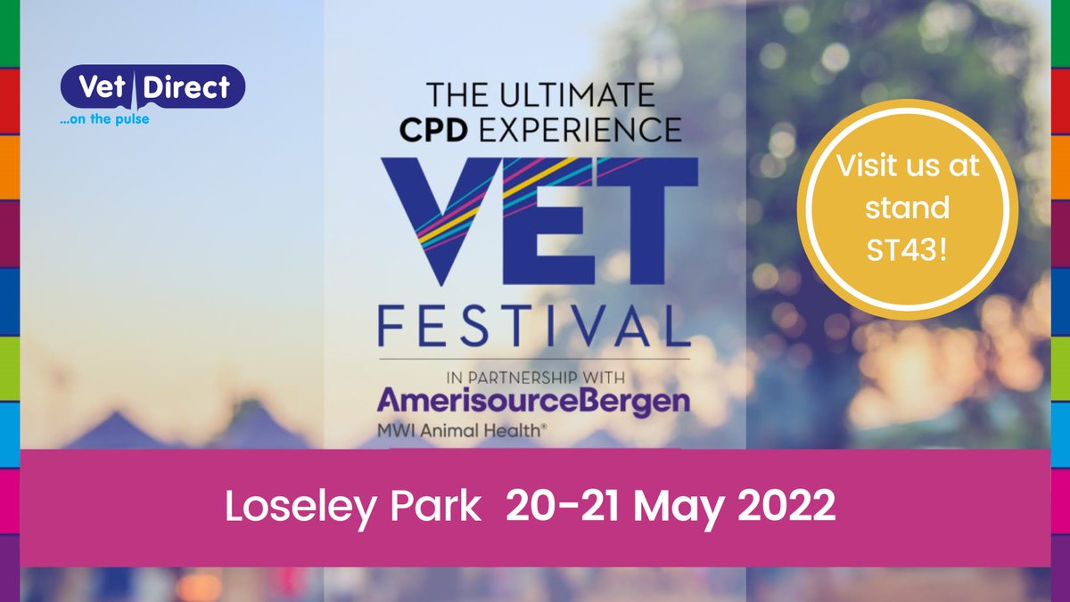 vetdirectuk's tweet photo. We are looking forward to seeing all of you who are attending VetFestival this week - find us at stand ST43. Fingers crossed for sun! 🌞 
@TheVETFestival https://t.co/qHhwd13ShN