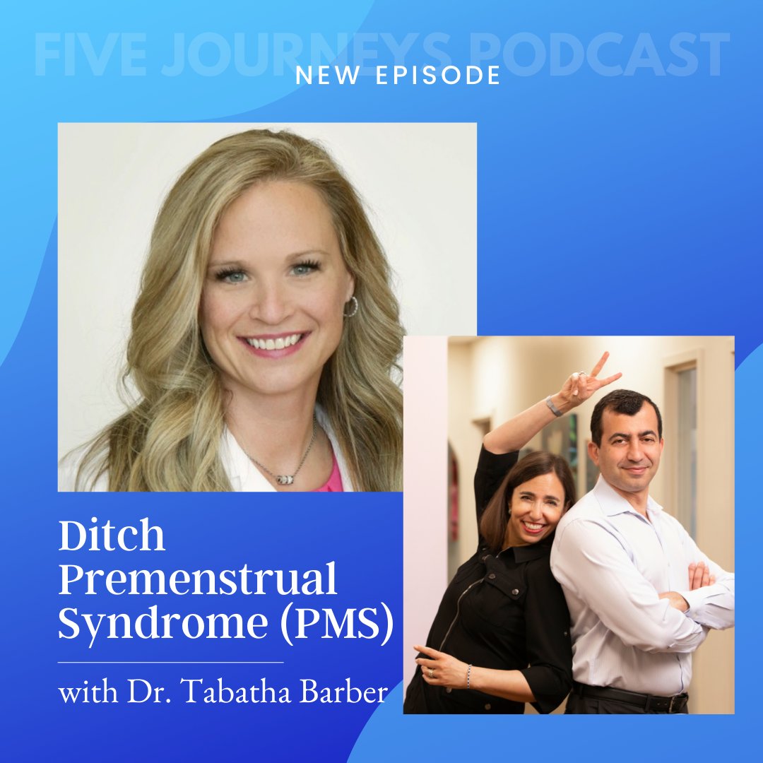 5JourneysHealth's tweet photo. By incorporating functional medicine, Dr. Barber is able to provide women with the tools to optimize their health &amp; happiness.✨

Learn how to reduce period pain and reverse symptoms of hormone imbalance by listening to our newest podcast now!👇
🎧 https://t.co/1TSOg67pla https://t.co/35QFKFTMv3