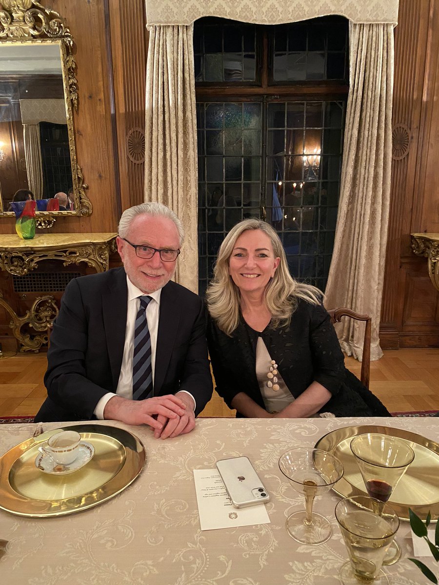 Thanks to Italy’s Ambassador to the U.S. Mariangela Zappia <a href="/MAZappia/">Mariangela Zappia</a> for hosting a wonderful dinner last night at the Embassy’s Villa Firenze in Washington to highlight the #urbinopressaward I’m so proud to be a previous recipient. 🇮🇹 🇺🇸