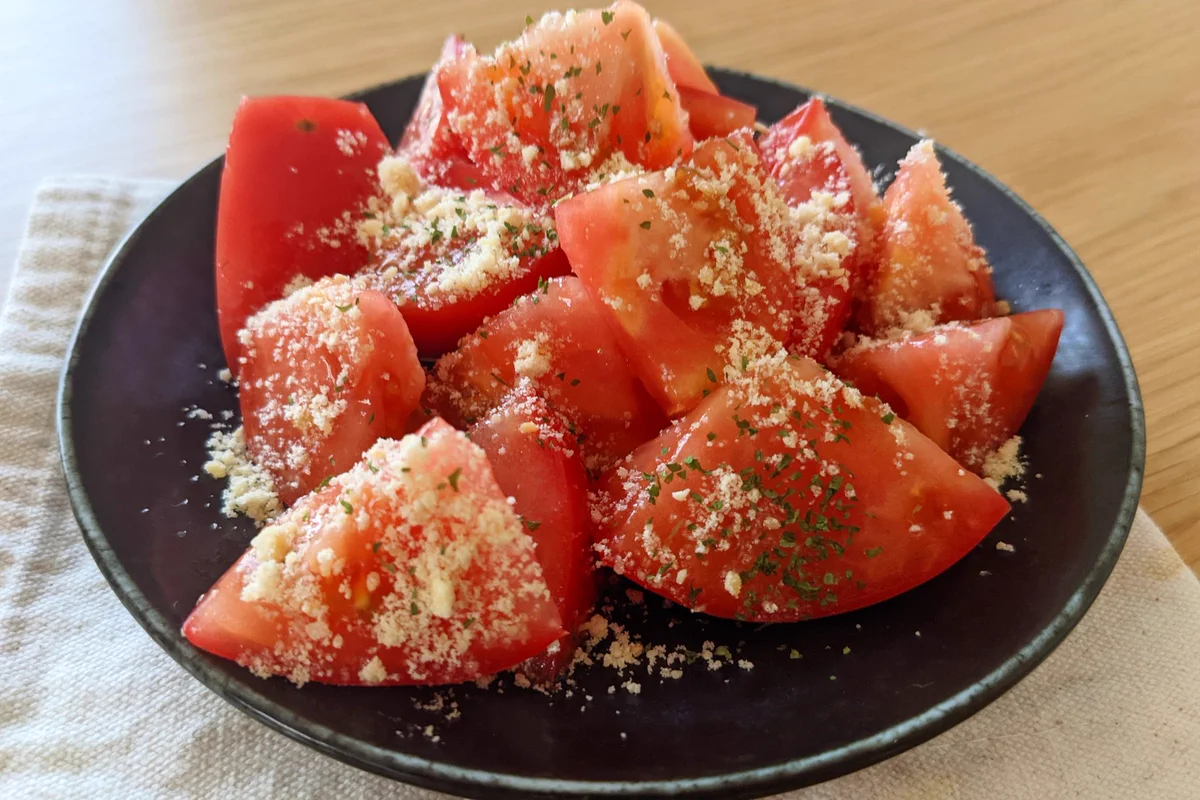 思わずやみつきになるおつまみ！和風チーズ無限トマト。