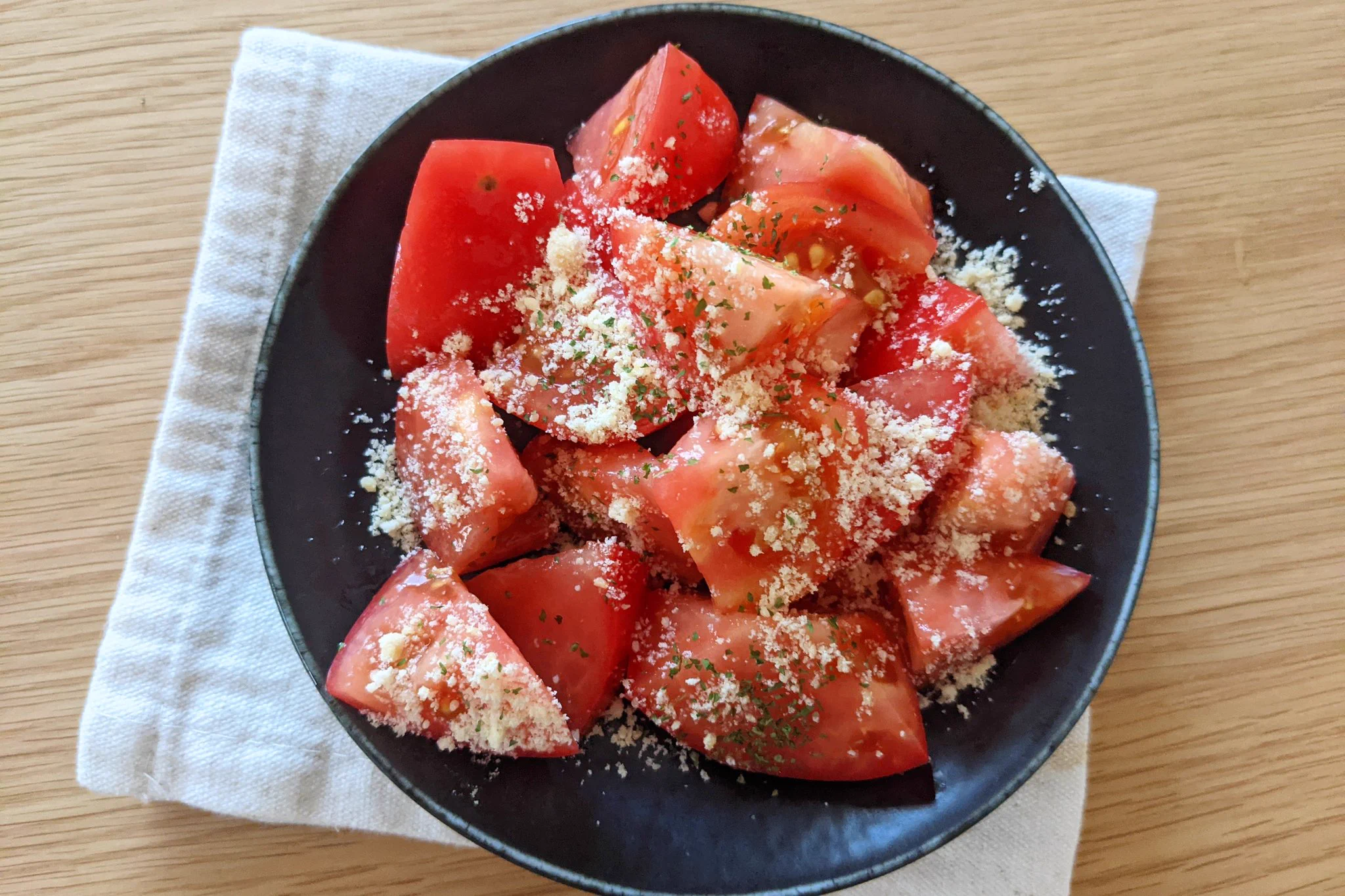 思わずやみつきになるおつまみ！和風チーズ無限トマト。
