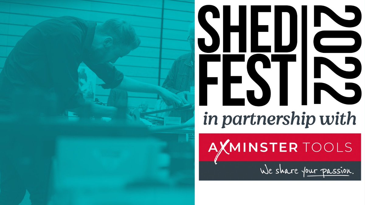 UK Men’s Sheds Association is pleased to announce @AxminsterTools as the title sponsors of this year’s #ShedFest2022 event which takes place on Sat 25th June at Worcester Arena. bit.ly/3NhnZH0