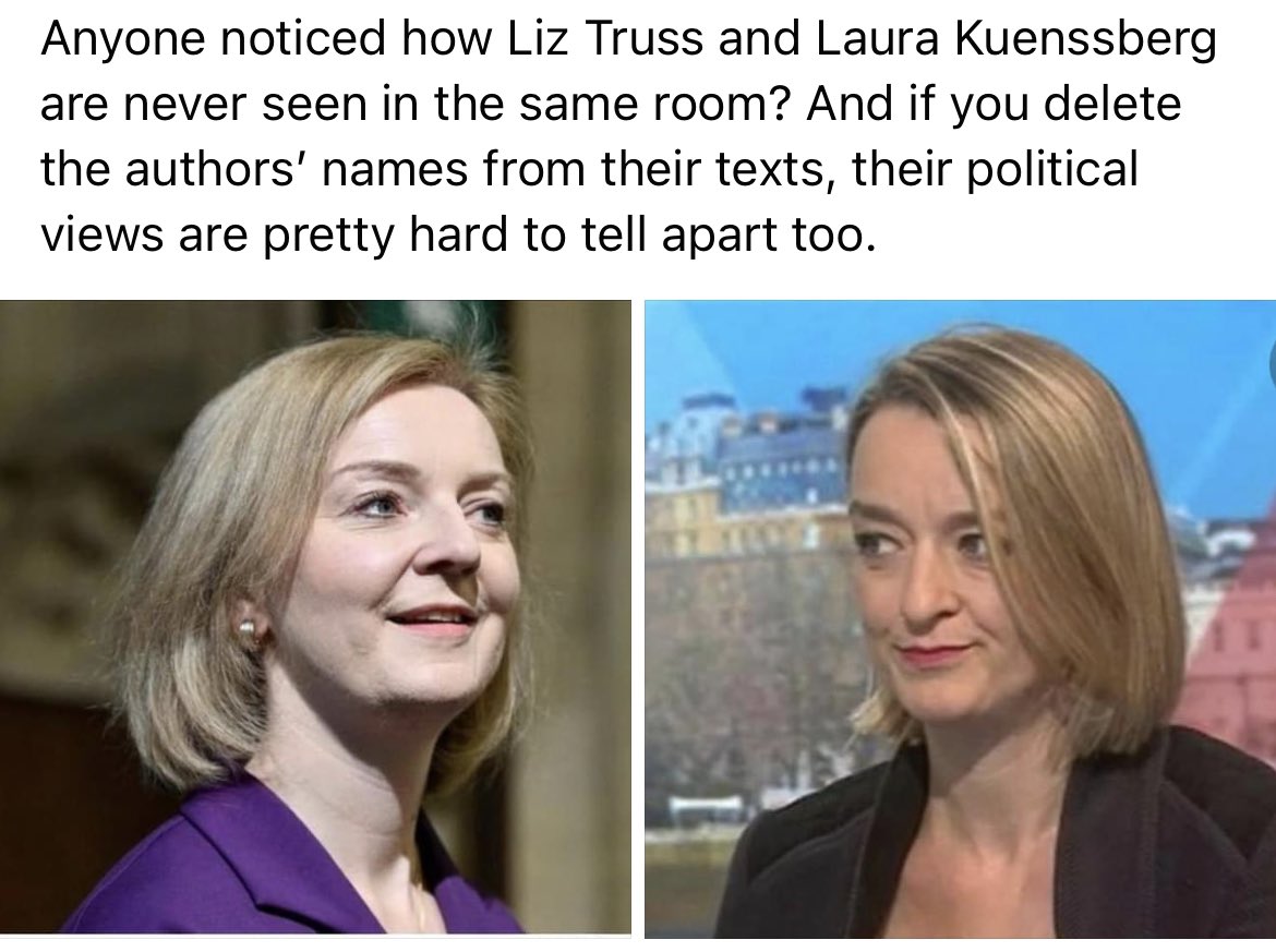 Markthearse's tweet photo. #liztruss #laurakuenssberg https://t.co/Y9eAzNCtiH
