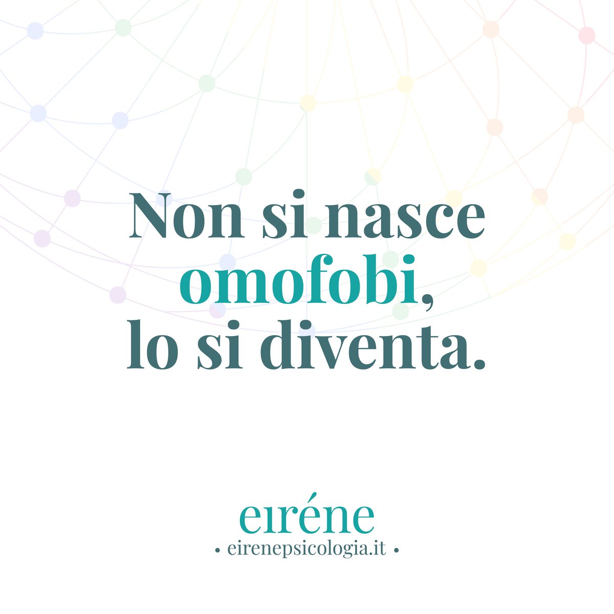 L’#omofobia esiste perché i pregiudizi condivisi vengono supportati dalle maggiori istituzioni sociali e diventano la norma. 
Abbattiamo i limiti della mente 🏳️‍🌈

#LGBT #omotransfobia #17maggio #giornataInternazionalecontrolomofobia #GiornataMondialeControLOmofobia  #StopOmofobia