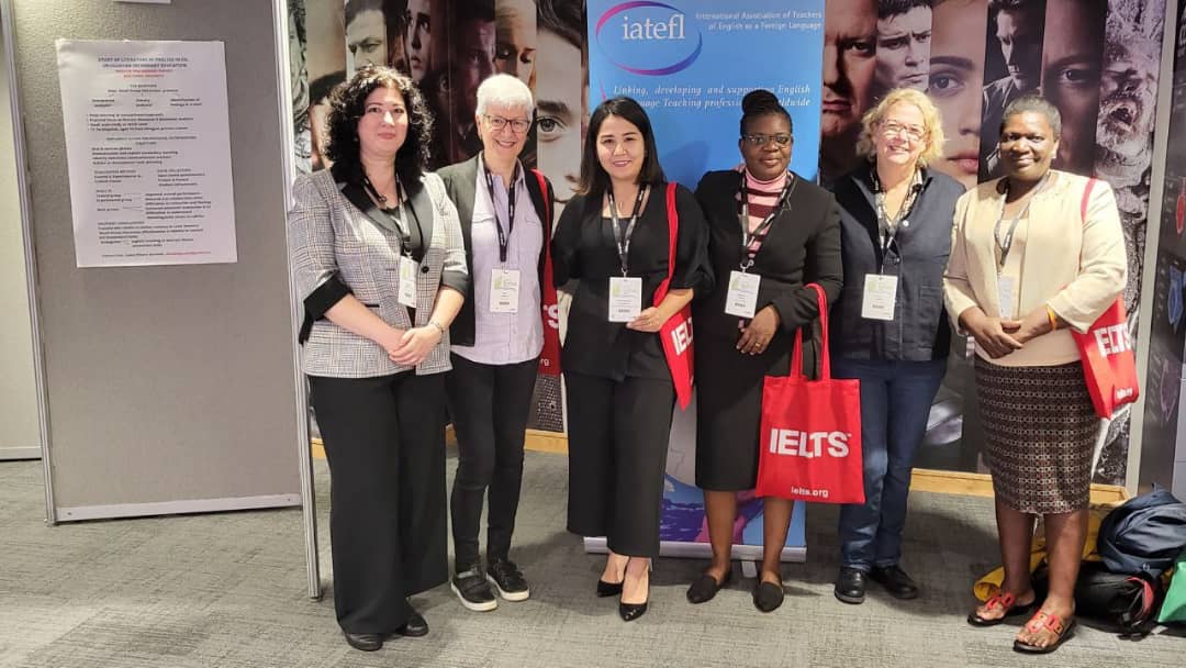 Here are some of the <a href="/EnglishSchSub/">English as a School Subject Research Project</a> research team @IATEFL 2022 Conference in Belfast! We are missing those who couldn't make it, but watch for the team presenting our findings from our <a href="/BritishCouncil/">British Council</a>
funded research! #research #EnglishSchoolSubject #iatefl2022