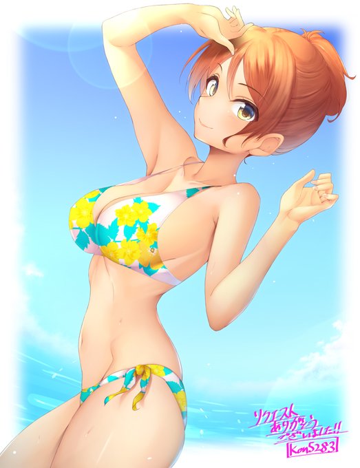 【skebより】
・ビキニ加蓮が海辺を背景にセクシーな背伸びポーズ
リクエストありがとうございました! 