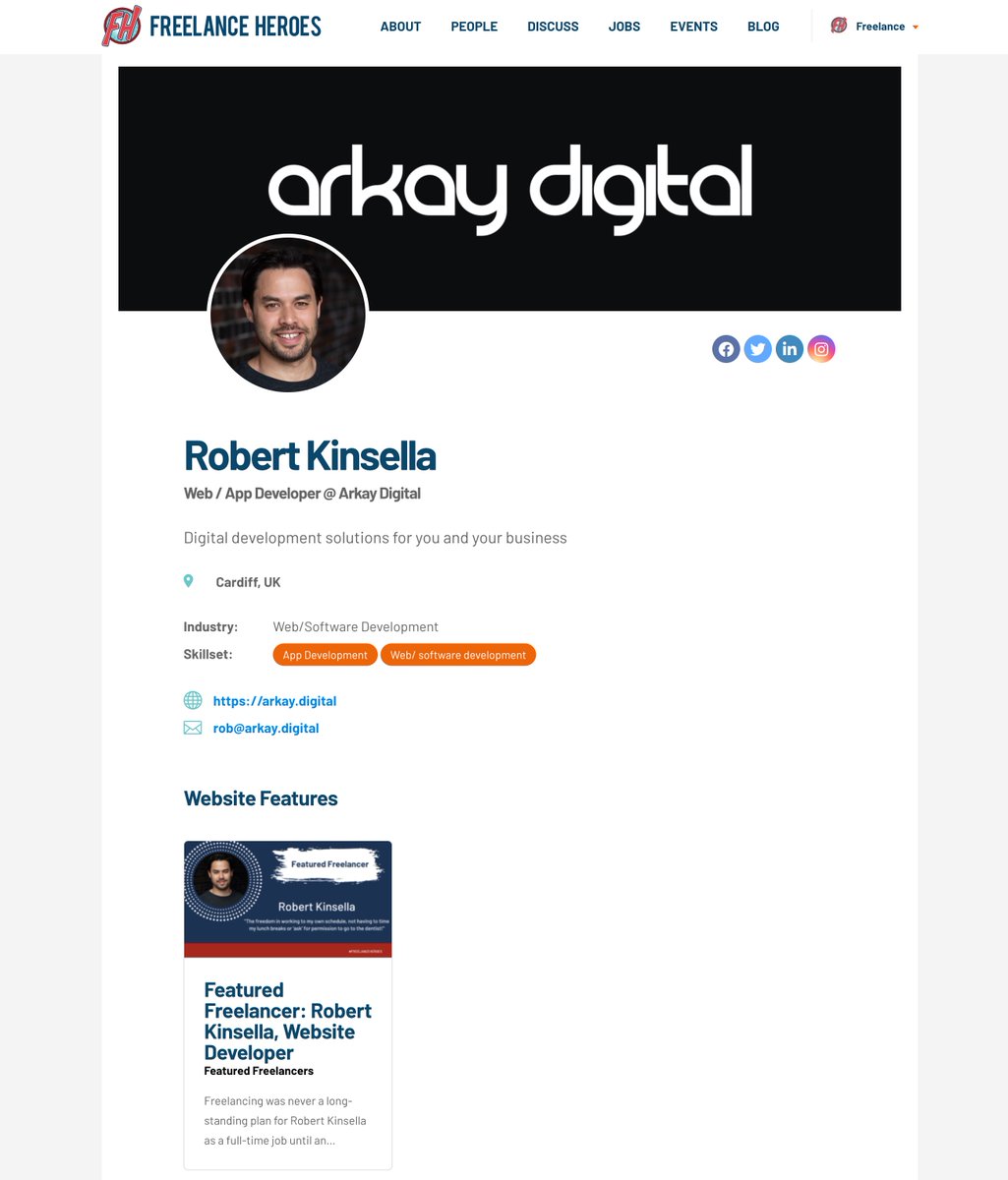 FHChat's tweet photo. Arkay Digital is Robert Kinsella. @robakinsella is a Cardiff based web developer working with clients all over the country. Check out more on Robert here:
https://t.co/SDx4Pbu0Cr

#freelanceheroesday https://t.co/bUv1QO8KmG