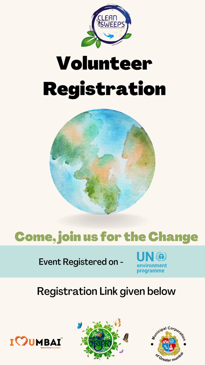 SweepsClean's tweet photo. Volunteers Registration 
https://t.co/x0RybnZbxY

#WorldEnvironmentDay2022 https://t.co/uije3tywY3