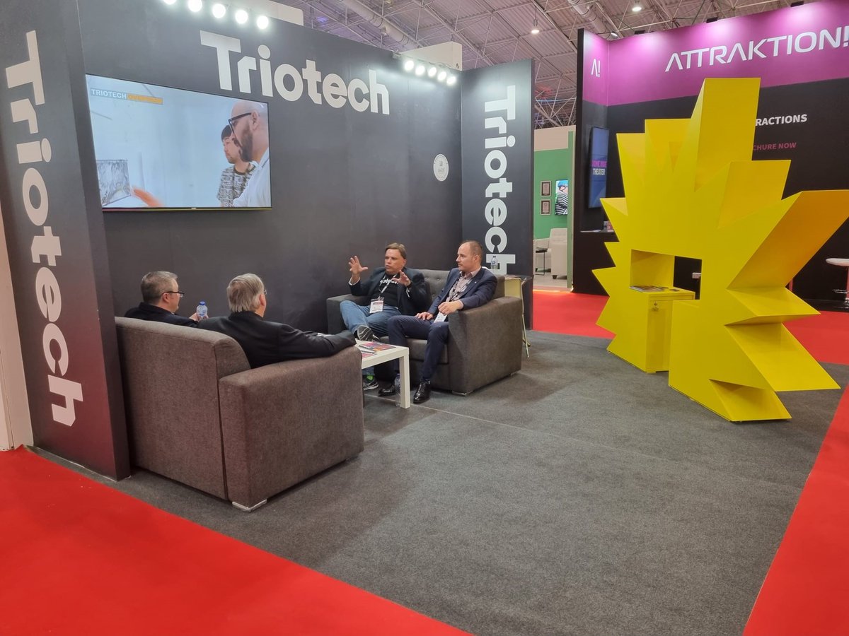 Triotech1's tweet photo. We're ready for Day 2️⃣ at @SeaSaudi!
Let's talk about our new innovative #HyperRide #attraction, our announcement about the 1st #SmashReload in theme park Le PAL or just stop by to say hi! 👋🤩
Meet our team at Booth #3E61!
#triotech #creatorsoffun #Riyadh #SEAExpo2022 #SEAExpo https://t.co/j9zIbPIjgC