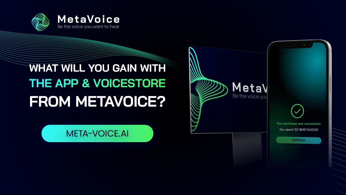 MetaVoiceAI's tweet photo. Our #APP is one place that combines all the benefits and possibilities of #MetaVoice! A step towards #Web3🌐

You install it on your device, it runs in the background and gives you access to many tools including #VoiceStore!

More information at 👉 https://t.co/Px0V2mgyQC https://t.co/1H19Tfxs2m