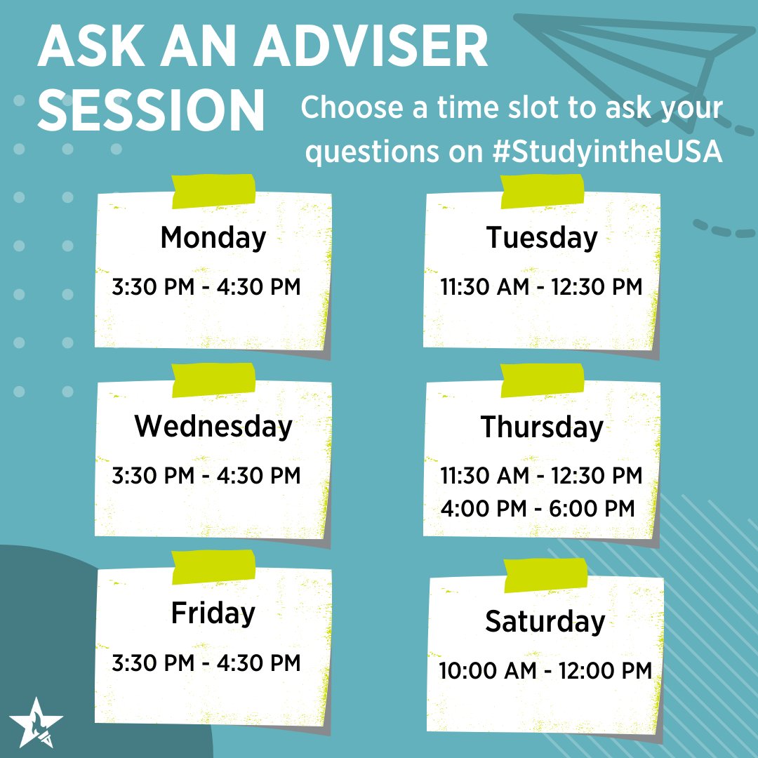 EdUSA_India's tweet photo. Mark your calendars! Check out our lineup of events for the week of May 16-21. Stay on top of your US application process with #EducationUSAIndia.⠀
Register here https://t.co/IouXSkkF2q
#EdUSAEvents #StudyintheUSA #EducationUSA #intled #EdUSAIndiaatHome #USHigherEd #weektocome https://t.co/tNflKZnuQ3